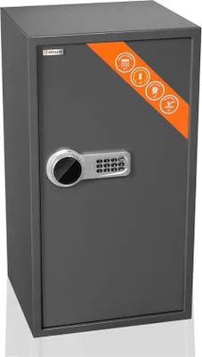 Produktbild von Elektronische Geldkluis mit LCD Display - XXL Größe - 73x40x36cm - 102L Fassungsvermögen - XXXL Design - Grau
