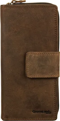 Produktbild von GreenLand Nature Leder Geldbörse Monte Long Wallet RFID Brown braun