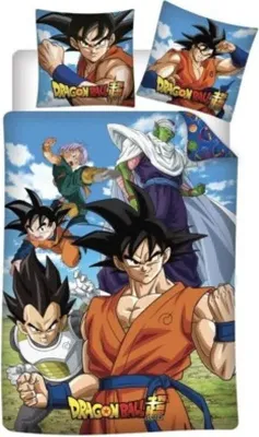 Produktbild von Anime Dragon Ball Goku Bettwäsche Set 135-140x200 65x65 100% Baumwolle