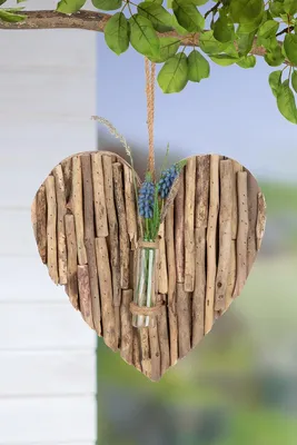 Produktbild von Gilde Hänger, Herz, Holz, naturfarben, , L. 5 cm, B. 30 cm, H. 30 cm  51484