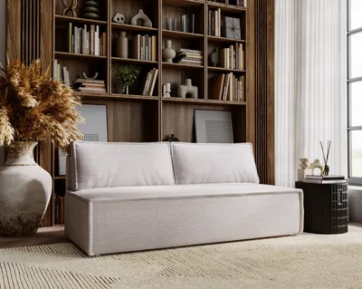 Produktbild von Kaiser Möbel Sofa mit schlaffunktion und bettkasten DUE Poso Stoff Hellgrau