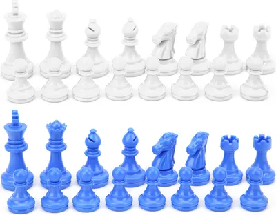 Image de jeu de 32 pièces d'échecs médiévales en plastique, hauteur du roi 49 mm, sans échiquier pour la compétition