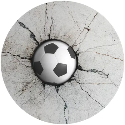 Produktbild von Sticker KREIS für Jungen Fußball Sport Beton Wanddekoration Aufkleber Wandtattoo Jugendzimmer Kinderzimmer 100 cm x 100 cm
