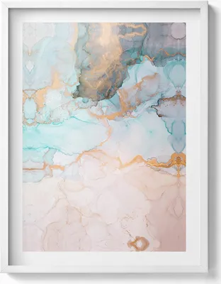Produktbild von Abstraktes Bild– Wandbild mit Rahmen – Gerahmtes Bild  – Wanddekoration – 60x80 cm –  Weiß Rahmen