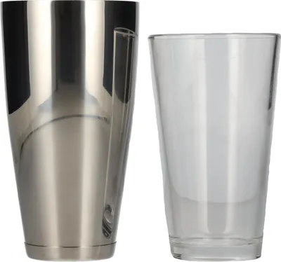 Produktbild von APS-Germany Boston Shaker Edelstahlbecher 700ml Glas 400ml, 0,7 l, Glas, Edelstahl, Edelstahl, Transparent, 9,5 cm, 300 mm, 2 Stück(e)