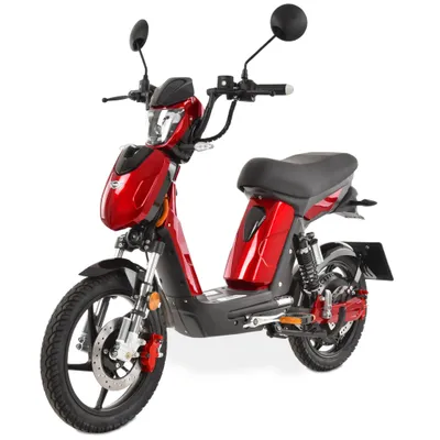 Produktbild von HECHT Betis Mofa Roller Akku mit Straßenzulassung | bis 45 km/h | Rot | 40 km | 48 V 12 Ah