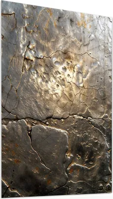 Produktbild von Glasbild 60x90cm in XXL für Wohnzimmer, Schlafzimmer Motiv Gekrakeltes Metall