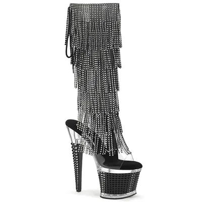 Produktbild von SPECTATOR-2017RSF Damen Boots von Pleaser, Transparent Schwarz , EU 36, US 6