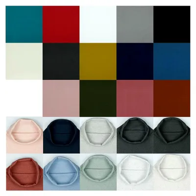 Produktbild von Rippbündchenstoff als Meterware, Schlauchware, 95% Baumwolle, 5% Elasthan, 24 Farben verfügbar, Jersey, Länge: 1,0m