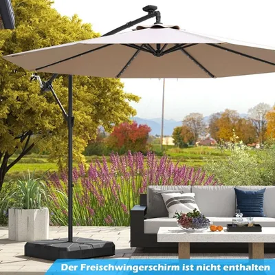 Image de Base de parasol remplissable, 45 L/60 kg, PEHD, compatible avec mâts de 38 à 48 mm