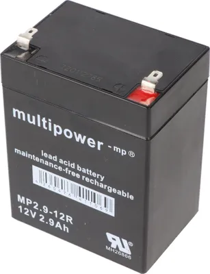 Zdjęcie produktu dla Akumulator kwasowo-ołowiowy MultiPower MP2.9-12R z Faston 4,8 mm 12V, 2900mAh
