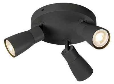 Immagine prodotto di SLV PURI 2.0 Cupola, plafoniera da parete e soffitto, rotonda, 3 x max. 6W GU10, nero 1008340