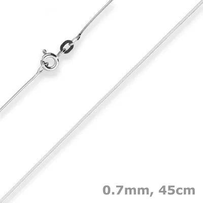 0-7mm-Schlangenkette-diamantiert-aus-375-Weißgold-45cm
