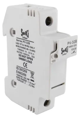 DC-Sicherungshalter 1-polig, 1000 V, 32 A, für 10x38 mm, DIN-Schiene