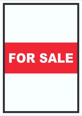 Produktbild von ForSchild mit Text Verkaufsschild hochkant A6 (105x148mm)