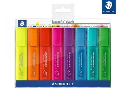 Zdjęcie produktu dla Zakreślacz "Textsurfer classic 364", 8 kolorów, 1-5mm, STAEDTLER, 364 P WP8