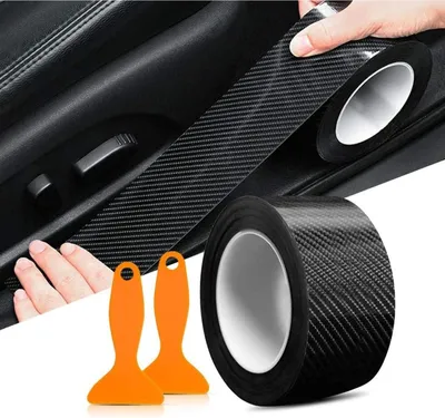 Image de Film carbone autocollant noir 5cm*10m film voiture protection peinture