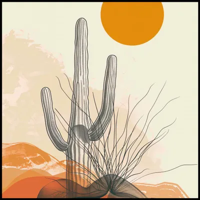 Produktbild von Plakat 100x100cm Wüsteneinsamkeit