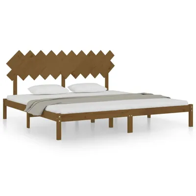 Produktbild von vidaXL Massivholzbett Honigbraun 200x200 cm
