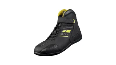 Image de Chaussures de moto perforées LS2 Garra, noir/jaune fluo, 39