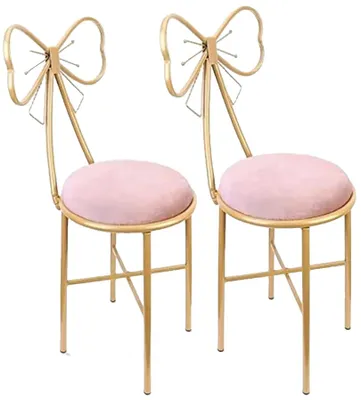 Produktbild von Schminkstühle, Schleifenrückenlehne, rutschfeste Gummifüße, Rosa