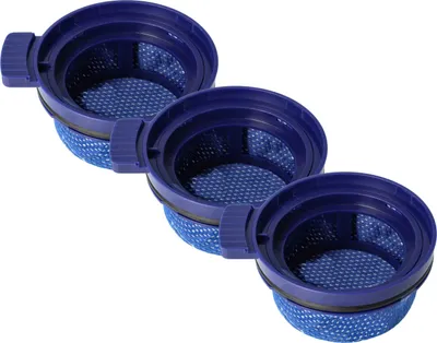 Produktbild von vhbw 3x Staubsaugerfilter kompatibel mit Samsung Bespoke Jet VS20A95823W/SA, VS20A958FWN, VS20A95823N/SA Staubsauger - Abluftfilter Blau