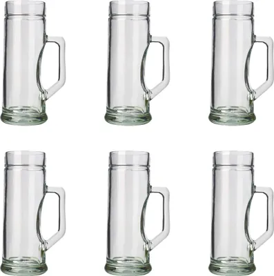 Produktbild von Bierglas, Bierkrug, Maßkrug, Bierseidel 6er Set Biergläser, Premium, Glatt - 0,3 Liter
