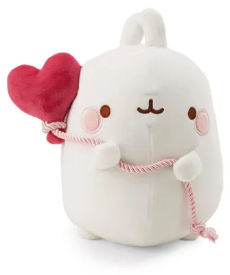 Produktbild von NICI Kuscheltier MOLANG mit Herzballon 12cm weiß - Stofftier aus weichem Plüsch, niedliches Plüschtier zum Kuscheln und Spielen, für Kinder & Erwachsene, tolle Geschenkidee - 61672