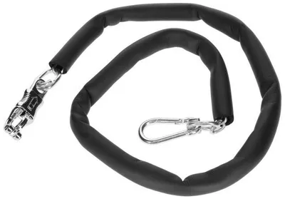 Immagine prodotto di Kerbl Anbindekette (50cm Kunststoffüberzug/Panikhaken u.Karabiner) silber 321414