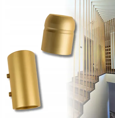 Immagine prodotto di Supporto per ringhiera per profilo tondo Ø 25 mm, fissaggio centrale, dorato