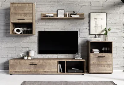 Immagine prodotto di Parete attrezzata Parete attrezzata 4 pezzi Sand Grange rovere 80142078
