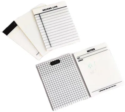 Productafbeelding van Transparante, zelfklevende notitieblokken, 5 stuks, voor school/kantoor