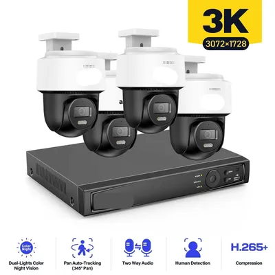 Produktbild von Überwachungssystem – Überwachungskamera – Kuppelkamera – Netzwerkcamera – Bewegungserkennung – 12-Megapixel-Auflösung – 4K-Aufnahmegerät