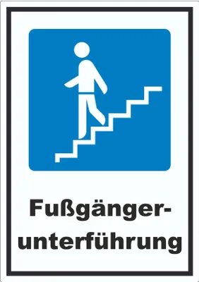 Produktbild von Fußgängerunterführung Aufkleber A6 (105x148mm)