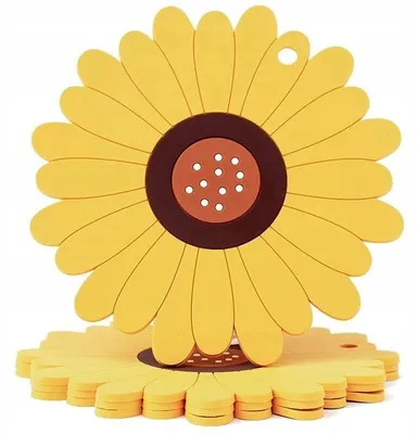 Produktbild von Rozz Silikon-Untersetzer Sonnenblume Antislip Tischdeko
