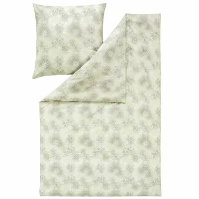 Produktbild von Estella Ateliers Edel-Flanell- Bettwäsche-Garnitur Venezia   Farbe reseda Größe 135x200 + 80x80
