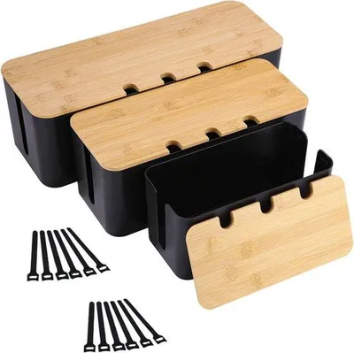 Produktbild von Famanu Kabelbox Set – Kabelmanagement für Ordnung – 3 Größen