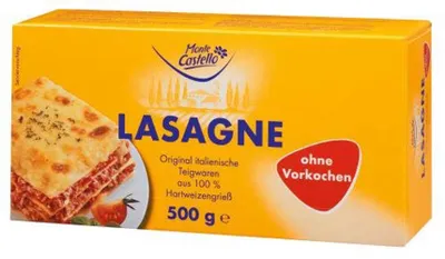 Produktbild von Monte Castello Lasagne Blätter aus Hartweizengrieß 500g 7er Pack