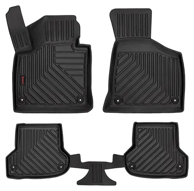 Produktbild von Gummi-Fußmatten für Audi A3 8P 2003-2012 (Schrägheck/Cabrio) – 4-tlg, Schwarz, passgenau