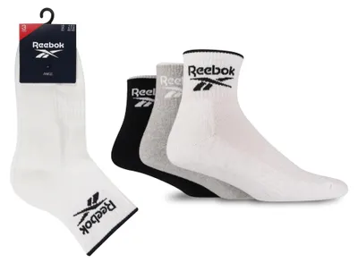 Imagen del producto de Calcetines cortos uni Reebok: algodón cómodo y transpirable, ideales para correr, deportes, etc