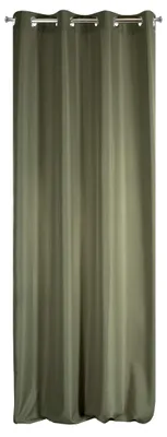 Produktbild von Design91 Vorhang Glatt Matt 8 Ösen Weich Gardine 1 Stk. Modern Schlicht Schlafzimmer Kinderzimmer Wohnzimmer, Stoff, 140X250cm, Dunkelgrün