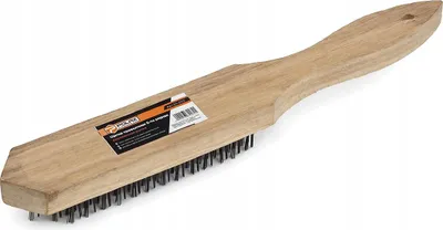 Produktbild von Drahtbürste mit 5 Reihen und Holzgriff Polax