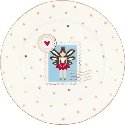 Produktbild von Greengate Cindarella Xmas Brotteller white 15cm