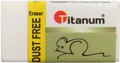 Produktbild von Staubarmer Radiergummi 36x20mm Titan