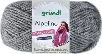 Produktbild von 100 Gramm Gründl Alpelino 06 silbergrau-meliert