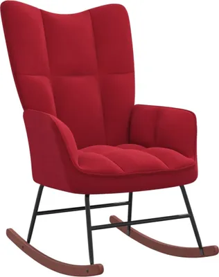 Produktbild von Schaukelstuhl dkd-home-decor, Weinrot, Samt, 61 x 78 x 98 cm