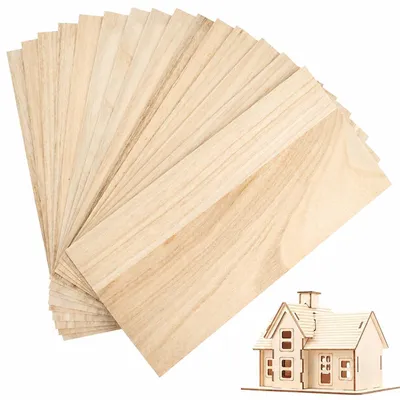 Holz-Musterplatten 200x100x1 mm, 12 Stück, leicht, für DIY
