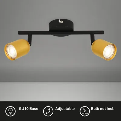 Produktbild von Spotleuchte Deckenleuchte Deckenstrahler Wandleuchte Schwenkbar Schwarz-Gold