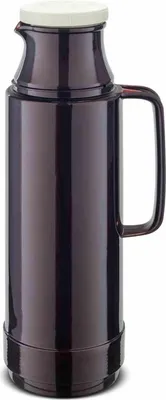 Produktbild von Isolierflasche ROTPUNKT 0,75 l Black Cherry – über 24h heiß & 36h kalt, Glaskolben, mit Becher, BPA-frei, Germany