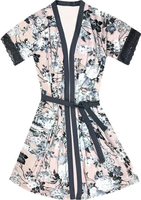 Produktbild von Damen Pyjama Nachthemd Schlafanzug Nachtkleid Sleepshirt Nachtwäsche-  M